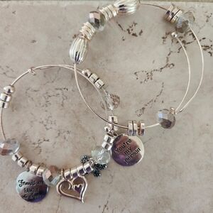 Silver Charm Bracelet Set